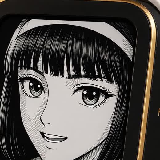 Close-up of the Hermes OLED face from the action clip
